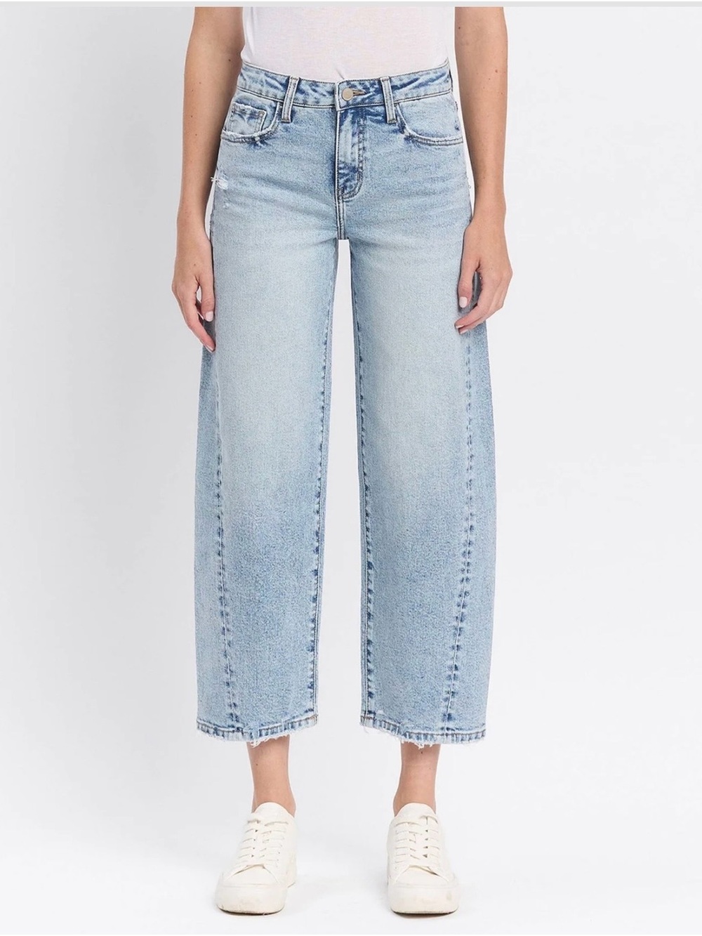 High-Rise Light Blue Wide Leg Women's Jeans